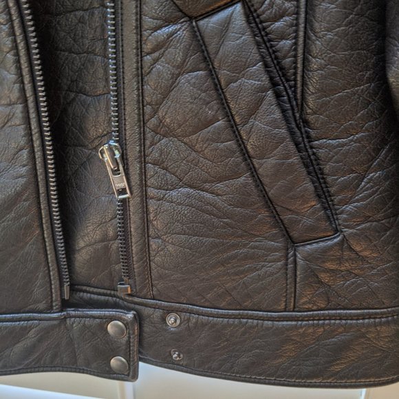 Faux Leather Biker Jacket Women's XL - Picture 7 of 13